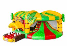 Achetez un châteaux gonflables multiplay d'intérieur avec toboggan sur le thème de la jungle pour les enfants. Commandez des toboggan châteaux gonflables en ligne chez JB Gonflables France