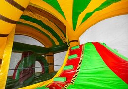 Châteaux gonflables multiplay sur le thème de la jungle avec toboggan pour les enfants. Achetez des toboggan châteaux gonflables en ligne chez JB Gonflables France