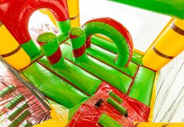 Achetez un châteaux gonflables multiplay moyen avec toboggan pour enfants. Commandez des toboggan châteaux gonflables en ligne chez JB Gonflables France