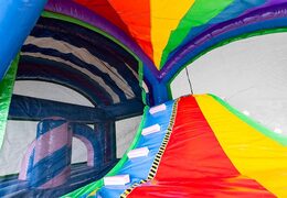 Châteaux gonflables multiplay sur le thème de la licorne avec toboggan pour enfants. Achetez des toboggan châteaux gonflables en ligne chez JB Gonflables France