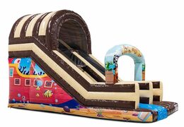 Opblaasbare glijbaan in piraten thema te koop voor kinderen