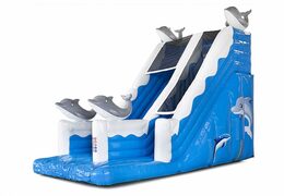 Toboggan gonflable spectaculaire sur le thème des dauphins avec des objets 3D pour les enfants. Commandez des toboggans gonflables maintenant en ligne chez JB Gonflables France