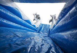 Toboggan gonflable parfait sur le thème des requins avec des objets 3D à commander pour les enfants. Achetez des toboggans gonflables maintenant en ligne chez JB Gonflables France