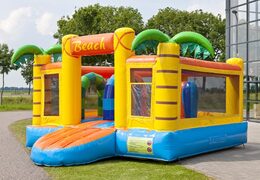 Toboggan gonflable multifonctionnel sur le thème de la plage avec une pataugeoire, un objet 3D impressionnant, des couleurs fraîches et des obstacles 3D pour les enfants. Commandez des toboggans gonflables maintenant en ligne chez JB Gonflables France