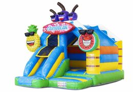 Slide Combo Caribbean Theme Bouncer gonflable avec toboggan à vendre pour les enfants