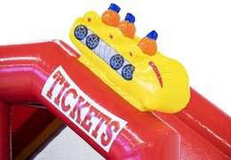 Commandez un château gonflable gonflable toboggan sur le thème des montagnes russes rouge pour les enfants