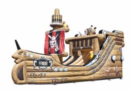 Toboggan gonflable de bateau pirate dans une forme frappante avec des objets 3D sympas et des impressions en couleur pour vos enfants. Commandez des toboggans gonflables maintenant en ligne chez JB Gonflables France