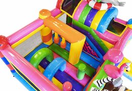 Commandez un coussin d'air gonflable avec toboggan avec des animaux de fête pour les enfants