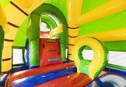 Commandez grand coussin d'air gonflable avec toboggan thème crocodile pour enfant