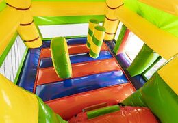 Acheter grand coussin d'air gonflable avec toboggan thème crocodile pour enfant