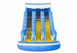 Grand toboggan gonflable bleu et jaune à vendre pour enfant