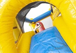 Petit château gonflable gonflable sur le thème d'Hawaii avec toboggan pour enfants