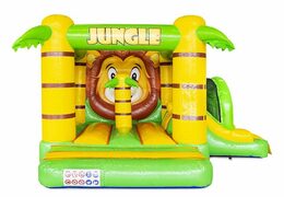 videur gonflable compact sur le thème de la jungle avec toboggan à vendre pour les enfants