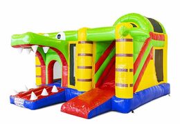 Commander château gonflable gonflable avec toboggan thème crocodile pour enfant
