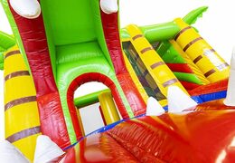 Acheter transat gonflable avec toboggan et crocodile 3d comme entrée pour les enfants