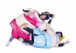 Acheter des costumes de sumo big mama en rose et bleu pour lutter avec