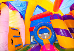 Acheter château gonflable multijoueur super gonflable sur le thème de la licorne pour les enfants avec beaucoup de couleurs