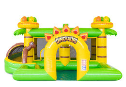 Commandez un château gonflable gonflable sur le thème Dino pour les enfants. Achetez des structures gonflables en ligne chez JB Gonflables France