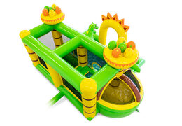 Château gonflable gonflable Dino avec imprimés pour enfants. Commandez des châteaux gonflables en ligne chez JB Gonflables France