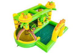 Commandez Château gonflable gonflable Dino avec imprimés pour enfants. Achetez des châteaux gonflables en ligne chez JB Gonflables France