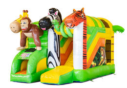 Achetez château gonflable gonflable couvert Mini Multiplay avec toboggan thème Jungle pour les enfants. Commandez maintenant des châteaux gonflables gonflables chez JB Gonflables France