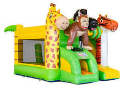 Château gonflable gonflable Mini Multiplay sur le thème de la jungle en vente chez JB Inflatables. Commandez des jeux gonflables chez JB Gonflables France