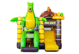 Commandez le château gonflable gonflable couvert Mini Multiplay avec toboggan sur le thème Dino pour les enfants. Achetez maintenant des jeux gonflables chez JB Gonflables France