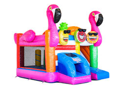 Château gonflable gonflable Mini Multiplay sur le thème Flamingo en vente chez JB Inflatables. Commandez des jeux gonflables chez JB Gonflables France