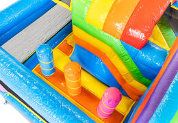 Mini coussin d'air gonflable Multiplay à vendre dans le thème Licorne pour les enfants. Commandez des coussins d'air gonflables chez JB Gonflables France