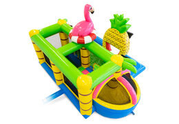 Acheter château gonflable Flamingo pour enfants. Commandez des châteaux gonflables en ligne chez JB Gonflables France
