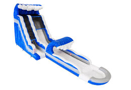 Acheter toboggan aquatique gonflable en bleu, blanc, argent