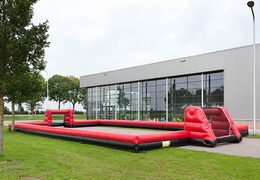 Jeu sur le thème du football rouge noir