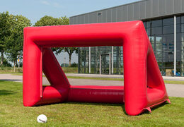 Commandez un but de football rouge gonflable de la taille d'un but de futsal pour petits et grands. Achetez un but de football gonflable maintenant en ligne chez JB Inflatables Pays-Bas