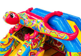 Grand salamandre rose sur le château gonflable Slidecombo en vente chez JB