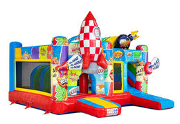 Rouge bleu jaune fusée bombe thème de bande dessinée multiplay