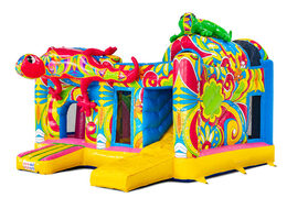 Jaune rose bleu impressions florales colorées sur Multiplay Ibiza JB Meppel