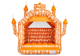Château gonflable standard Orange Brick avec thème à vendre chez JB à Meppel
