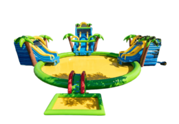 Parc aquatique rond XL en thème de la jungle disponible à la commande en ligne via JB