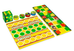 Ensemble de jeux coloré à l'avant du Softplay sur le thème Jungle Dino