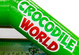 Château gonflable à thème crocodile avec illustration écrite - Commandez en ligne