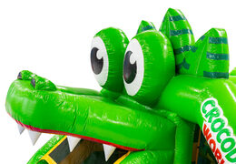 Figurine en 3D sur le château gonflable Slide Combo Doubleslide thème tête de crocodile