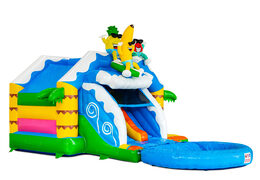 Achetez en ligne le château gonflable Slide Combo avec des figurines en 3D et un toboggan
