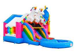 Achetez le château gonflable Combo Double Slide avec thème licorne chez JB