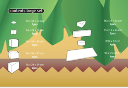 Achetez en ligne le contenu de l'ensemble Softplay Large sur le thème Jungle - Dino