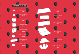 Commandez le contenu de l'ensemble Softplay XXL sur le thème Flamant rose - Hawaï chez JB Inflatables à Meppel