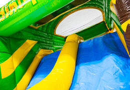 Achetez le toboggan bleu vert jaune du château gonflable Multiplay Dubbelslide chez JB