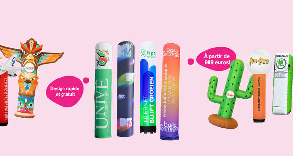 Piliers et piliers lumineux sur mesure sur demande chez JB Inflatables