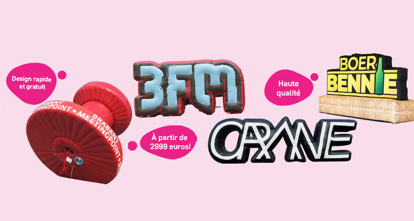 Produits de scène et festival gonflables personnalisés sur demande en vente chez JB