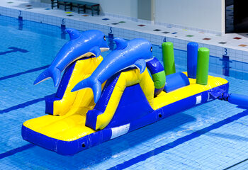 Achetez un toboggan gonflable Dolphin Run avec des objets amusants pour petits et grands. Commandez des attractions aquatiques gonflables maintenant en ligne chez JB Gonflables France