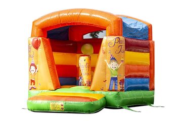 Petit château gonflable orange pour enfants à vendre sur le thème de la fête disponible chez JB Gonflables France en ligne